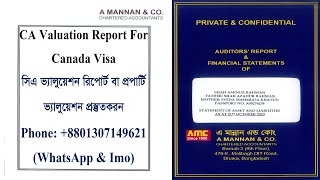 CA Valuation Report for Canada Visa8801307149621 [upl. by Erickson]