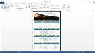 Microsoft word tutorial How to Make a 1Page Calendar 12 Months in MS Word [upl. by Seta]