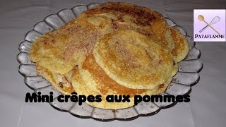 La recette des mini crêpes aux pommes 🍎​🍏​ facile et rapide à faire [upl. by Lledualc924]