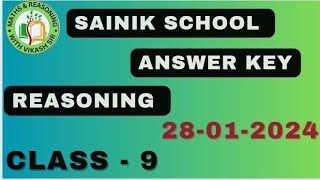 Sainik school answer key 2024  Sainik school class 9 answer key 2024  aissee 2024 class 9 [upl. by Carpenter331]