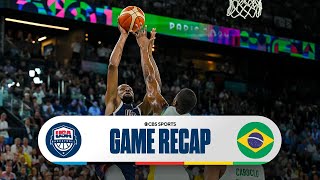 Kevin Durant BREAKS USA Basketball SCORING RECORD CRUSHES Brazil in Quarterfinals  CBS Sports [upl. by Owiat741]