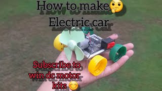 how to make car with dc motor🤔car with damage battery😲simple invention dc motor project very easy [upl. by Umeko994]