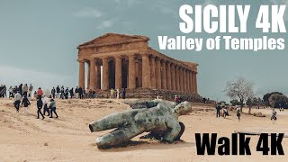 Sicily Agrigento  Valley of the Temples Walk 4K [upl. by Nahtam]