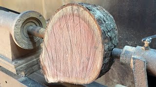 Amazing Woodturning Crazy  Art Amazing Wood Carving From Piece Red Arrive Attractive Masterpieces [upl. by Silvain]