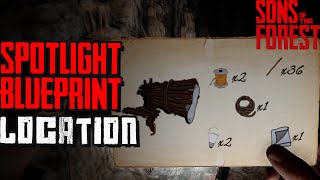 Spotlight Blueprint Location  Sons Of The Forest [upl. by Labannah]