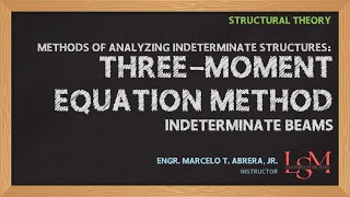 16 Three Moment Equation Method for Indeterminate Beams  Structural Theory [upl. by Na]