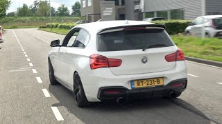 BMW M135iM140i Club Leaving Carmeet  Accelerations and Powerslides  M3 E92 Donuts [upl. by Alleris]