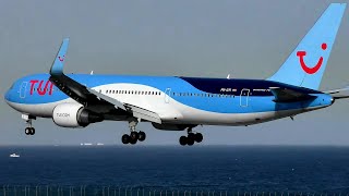 Plane Spotting at Lanzarote Airport  24th March 2019  TUI Blue Livery and B767 [upl. by Ylimme]