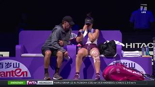 Tennis Channel Live Bianca Andreescu Retires From 2019 WTA Finals [upl. by Larrabee]