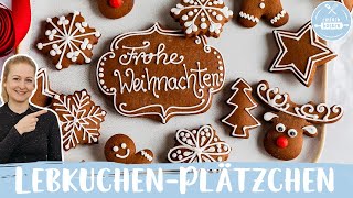 LebkuchenPlätzchen  Schnelles Weihnachtsplätzchen Rezept zum Ausstechen 🎅🎄 Einfach Backen [upl. by Vitalis]