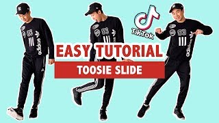 HOW TO TOOSIE SLIDE EASY TUTORIAL  TIK TOK DANCE [upl. by Runck]