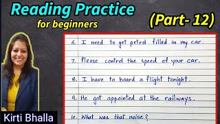 Reading Practice for Beginners Part12Sentence Reading with sounds  ielts Practice for beginners [upl. by Sirc]