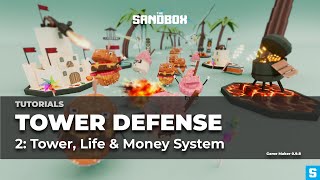 Tutorial Part 2  Basic Tower Money Life System  Tower Defense Games [upl. by Llenal251]