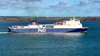 MV Norbay Eastbound in the Milford Haven Waterway 12224 [upl. by Ojillek602]