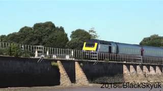 HST Class 43 passing Powderham Castle and Starcross in 4K [upl. by Enilreug]