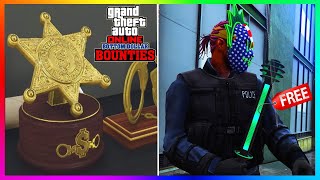 UNLOCK New Weapons Early POLICE Trophy Free BOTTOM Dollar Bounties GTA 5 DLC GTA Online Update [upl. by Dorca581]