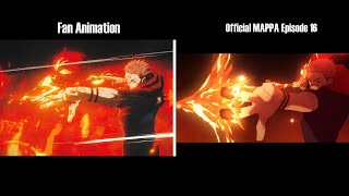 Fan Animation vs MAPPA Official  Sukuna vs Jogo Shibuya Arc [upl. by Nadine]