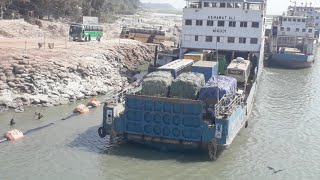 Live Daulatdia to Paturia Ferry Ghat Transport Load Unload Video [upl. by Battista]