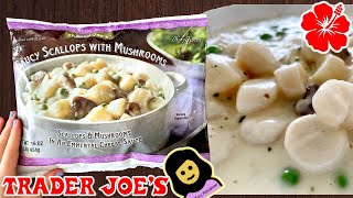 🇫🇷 Saucy Scallops with Mushrooms  Trader Joe’s Product Review [upl. by Zetneuq]