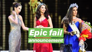 OMG Epic fail announcement in Miss Global 2018 pageant [upl. by Vernen630]