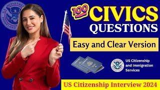 2024  New USCIS Official 100 Civics Questions and Answers for US Citizenship Interview and Test [upl. by Travus189]