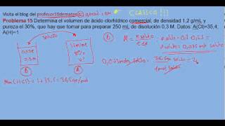 Ejercicios y problemas resueltos de disoluciones 15 [upl. by Addiel]