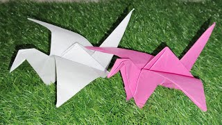 How to make Origami Flapping Bird 🦚 Step by step [upl. by Prud]