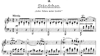 Schubert  Ständchen Serenade piano solo version  with score [upl. by Tnerb847]