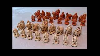 The Oldest Chess Set Ever Discovered in the World  Chessmen Reproduced by AncientChesscom [upl. by Madelina740]