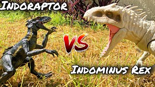 INDOMINUS REX VS INDORAPTOR  STOP MOTION TOY MOVIE JURASSIC WORLD [upl. by Anihtyc]