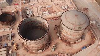 Tank dome roofs installed using nothing but air at Petrofacs Salalah project in Oman [upl. by Sigismund472]