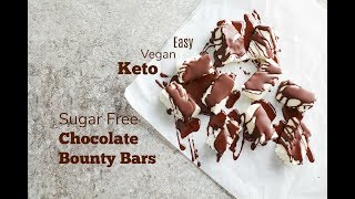 Suikervrije Mini Bounty Chocoladerepen Vegan Keto Koolhydraatarm Paleo Proteïnedieet [upl. by Stralka]