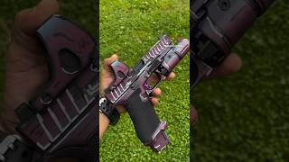 Custom Glock 17 gen 5 plum cell shading cerakote and stippled stipple  customglock [upl. by Fitzsimmons]