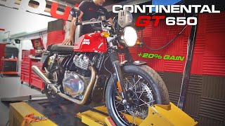 20 Power increase on the Royal Enfield Continental GT 650  BHP UK Custom ECU Remapping [upl. by Banky]