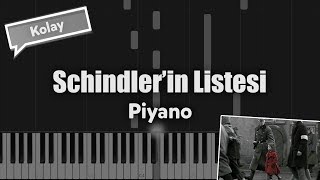 Schindlerin Listesi Kolay Piyano  Schindlers List Easy Piano [upl. by Asilim]