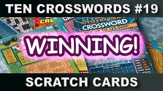 Winning  Ten Crossword Scratch Cards 19 [upl. by Henigman]