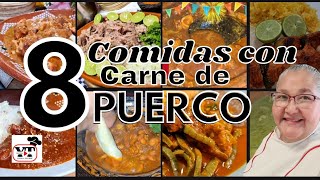 8 COMIDAS CON CARNE DE PUERCORecetas fáciles con carne de cerdo Compilación [upl. by Henley]