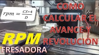 AVANCE Y REVOLUCIÓN FRESADORA RPM [upl. by Fayette]