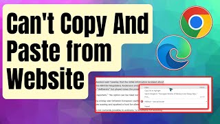 EASY STEPS Copy Paste From Websites That Dont Allow It [upl. by Hbaruas]