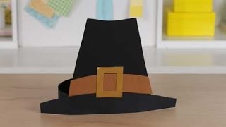 Thanksgiving Kids Craft Pilgrim Hat [upl. by Epilif381]