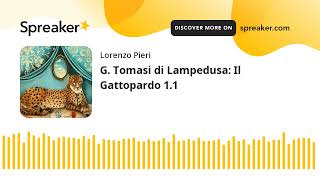 G Tomasi di Lampedusa Il Gattopardo 11 [upl. by Enyawud843]