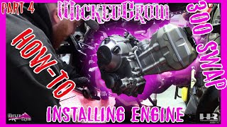 Honda Grom 300 Swap  Part 4  Installing 300 Engine Into Grom [upl. by Neit431]