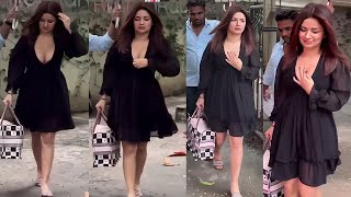 Avneet Kaur using her Hand to Hide her Figure in Deep Neck Black Dress to avoid Awkwardness [upl. by Hicks]