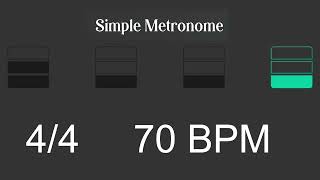 Metronome  70 BPM [upl. by Nyliahs]