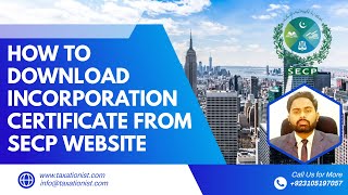 HOW TO DOWNLOAD INCORPORATION CERTIFICATE FROM SECP WEBSITE  INCORPORATE CERTIFICATE  SECP [upl. by Edgardo262]