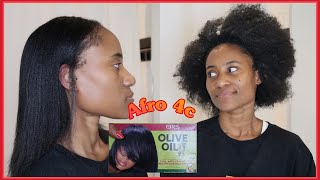 CÓMO ALISAR EL CABELLO AFRO PASO A PASO 2022  TIPO 4C Vlogmas Día 8 [upl. by Heidi]