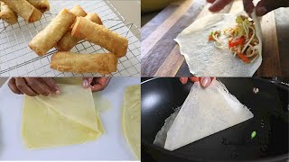 easy homemade Spring Roll Wraps  2 ways to make Spring Roll and samosa Sheets I step by step guide [upl. by Tanya]