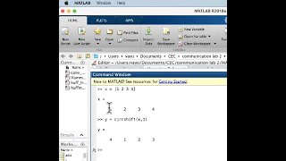 MATLAB  Perform Circular shift easy way [upl. by Eniahs]