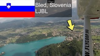 Beautiful Bled  Arrival to and departure from LesceBled LJBL airfield  Diesel Cessna C172 [upl. by Llenroc41]