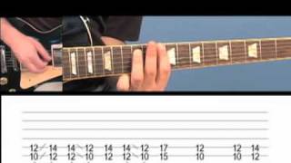 Power Chord Riff 3 easy chord lesson  Sabbath Metallica  classic metal [upl. by Cinimod]